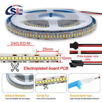 12v24v 240leds 10mm 3000K 4000K 6500K carte de découpe sous pression double couleur SMD2835 LED Strip Light