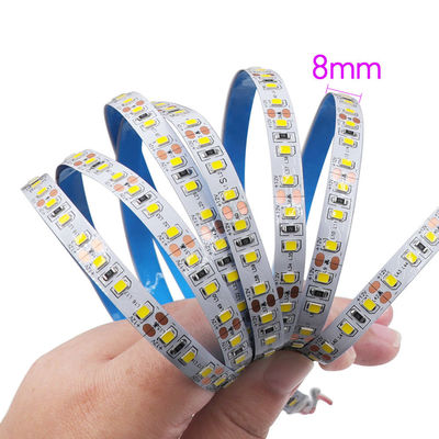 Accueil 12v 8mm 120leds 12000K Tableau de découpe à la matrice blanc frais SMD2835 LED Strip Light pour la décoration intérieure