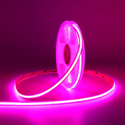 Personnalisation COB LED Strip Light IP20 8mm 12V24V 320leds rose pour l'intérieur et l'extérieur