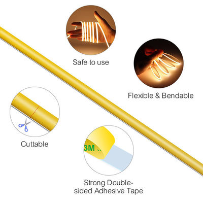 Personnalisation COB LED Strip Light IP20 8mm 12V24V 320leds rose pour l'intérieur et l'extérieur