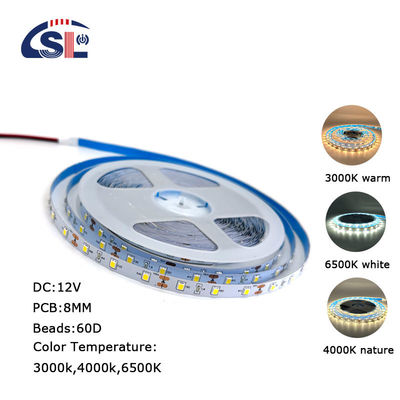 12V 60leds/m 6000K-6500K SMD 2835 Blanc rétroéclairage à LED adressable
