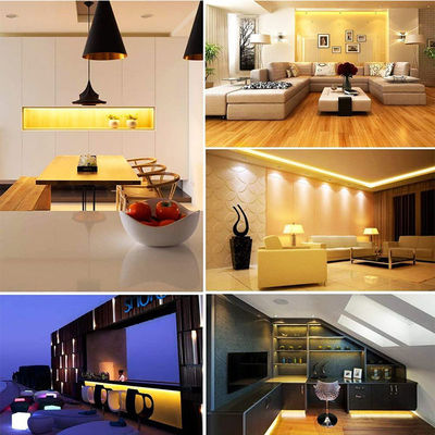 Lumière à bande LED dorée jaune flexible COB pour l'éclairage de cuisine de chambre d'hôtel
