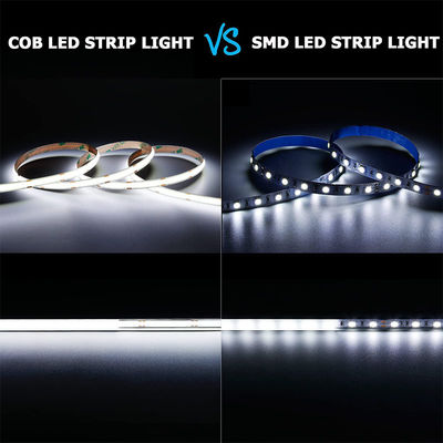 Non étanche à l'eau 12V24V 8mm10mm 480Leds 6500K Blanc CE RoHs COB LED flexible