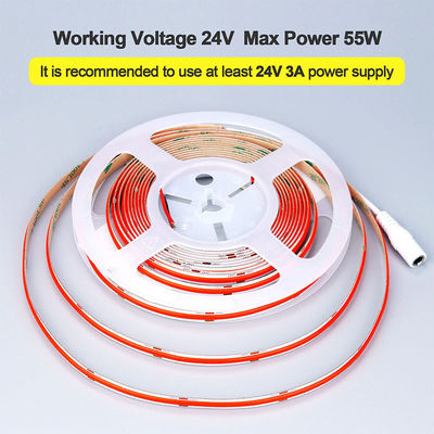 COB LED Strip Light IP20 8mm 12V24V 480leds rouge pour la décoration intérieure et extérieure