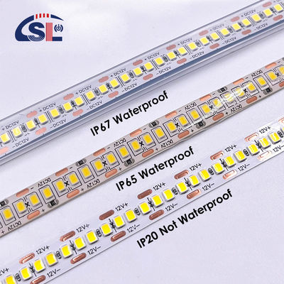 Lumières LED à bande LED à l'épreuve de l'eau SMD2835 240 leds 8mm 24v 12v 3000K 4000K 6500K IP67 IP65 IP20