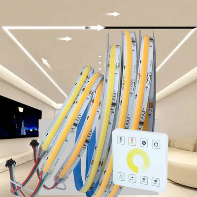 12V/24V Écoulement de l'eau LED avec 3000K COB blanc chaud SMD2835 360LED