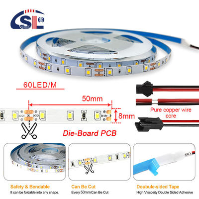 Epistar DC12V24V 8mm10mm 60leds SMD2835 LED Strip Light pour le meuble de rétroéclairage de télévision