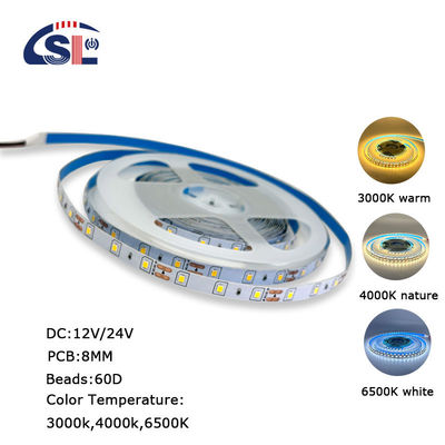 8mm10mm 60leds 3000K4000K6500K DC12V24V Blanc chaud Plaque de découpe naturelle blanche SMD2835