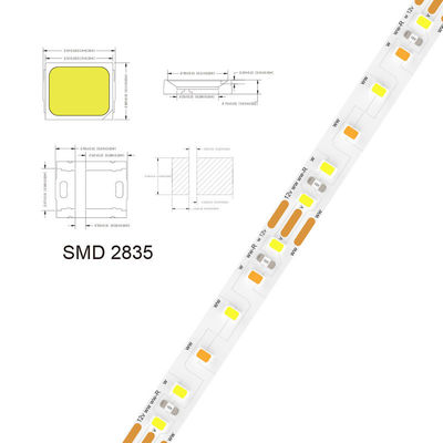 5v 8mm 3000K 320leds IP65 imperméable à l'eau 1cm une coupe COB flexible SMD2835 lumière à bande LED