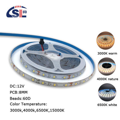 5V 8mm 320LEDs 3000K 4000K IP65 1cm une coupe électroplate imperméable à l'eau COB LED flexible