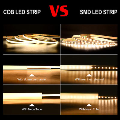 50000 heures de travail Durée de vie COB LED Strip Light avec une couleur blanche chaude et naturelle