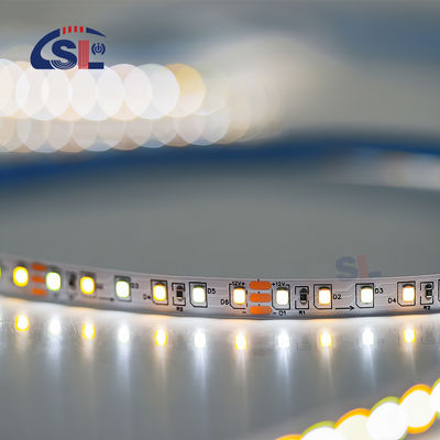 Lumière à haute luminosité 12v24v 8mm 120leds 3000K-6500K CCT Plaque de découpe par gravure à double couleur SMD2835 LED Strip Light