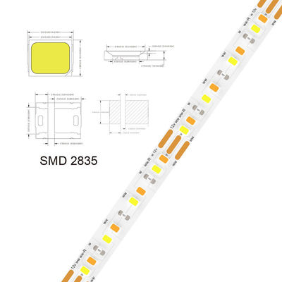 CCT 12V24V 8mm 120leds 3000K-6500K 35Copper Led Strip Light pour le meuble de rétroéclairage de télévision