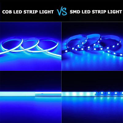 CE LVD EMC ROHS FCC REACH ERP2.0 certifié Lumière à bande LED COB bleu glace de 8 mm de largeur