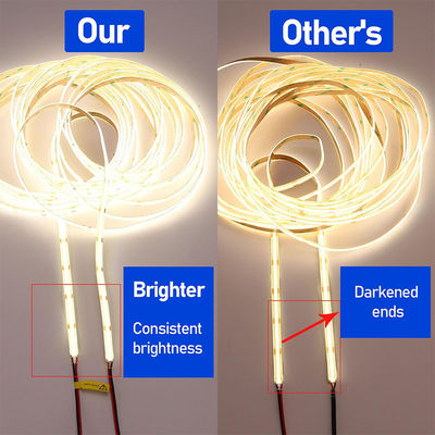 Hôtel DC12V24V 8mm10mm 480Leds 3000K4000K6500K haute luminosité flexible COB LED Strip lumière pour la cuisine salon