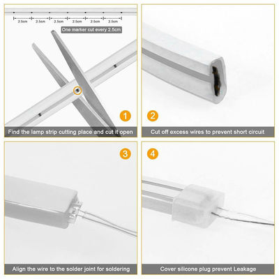 IP65 LED bleu résistant à l'eau Neon Flex avec 120 LED/M et température de fonctionnement de 40 à 60 °C