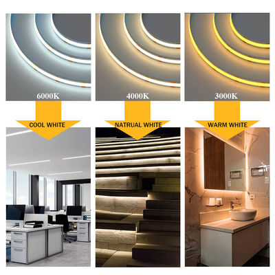 Lumière à bande LED à haute luminosité COB IP20 Ra90 8mm/10mm 12V24V 320Leds 3000K4000K6500K pour le salon