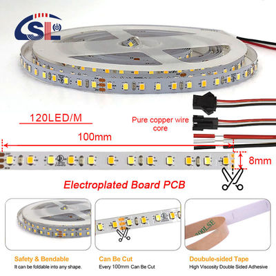 PCB électroplate 120Ds 8mm Ra 80 3000K-6500K bande lumineuse LED pour résidentiel