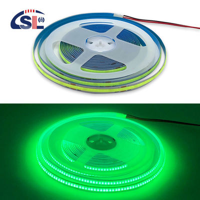 Éclairage à bande verte flexible étanche haute densité COB LED CE RoHs IP20 Ra90 8 mm Largeur 12V24V 320Leds