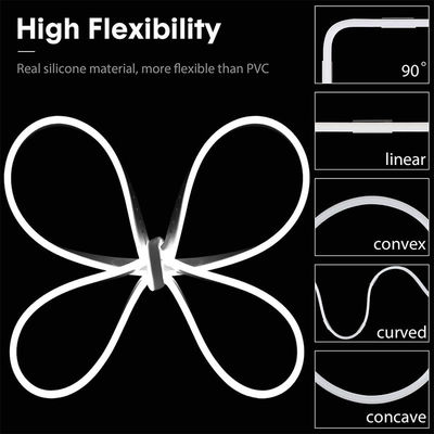 Neutre blanc 120LED/m LED blanc frais néon Flex IP65 DC étanche 12V 6x12mm Kit complet