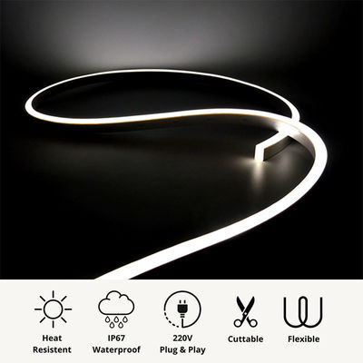 4100K LED blanc frais néon flex 24V DC sans fil 8x16mm 120LEDs/m IP65 étanche Idéal