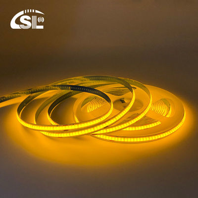 Hôtel House COB LED Strip Light CE RoHs IP20 Ra90 8 mm Largeur 12V 24V Jaune doré
