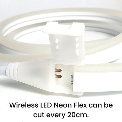 Couvert de silicone LED blanc chaud néon flex 24V DC sans fil 8x16mm 120LEDs/m IP65 étanche