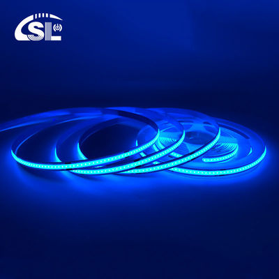320Leds haute luminosité bleu glacé COB LED Strip Light CE RoHs IP20 8mm largeur 12V24V