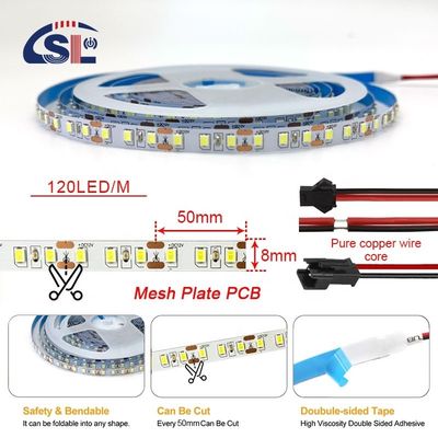 Conception flexible 8 mm 120 leds 4000K Plaque de maille naturelle flexible SMD2835
