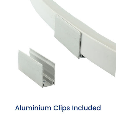 Flex au néon blanc naturel 4000K DC 48V 16x16mm Forme plate courbure verticale IP65 étanche LED néon Flex