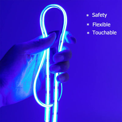 Éclairage Haute luminosité DC12V24V 480leds 8mm bleu glacé COB LED Strip Light avec 3-