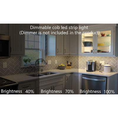 8mm10mm largeur DC12V24V 3000K4000K6500K flexible COB LED Strip lumière avec le matériau