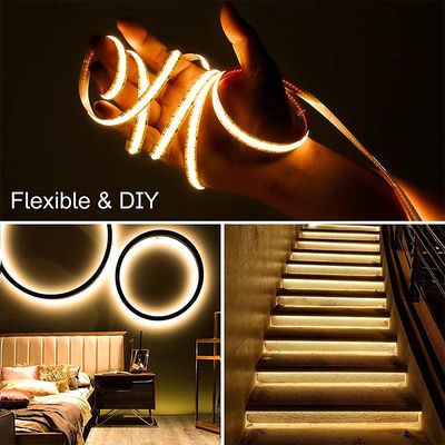 8mm10mm 320Leds chaud naturel blanc flexible COB LED Strip Light pour la décoration de l'hôtel