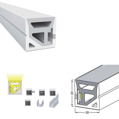 Hôtel Silicone néon Flex 12*12mm Carré DC 24V IP67 résistant à l'eau extérieur LED néon lumière