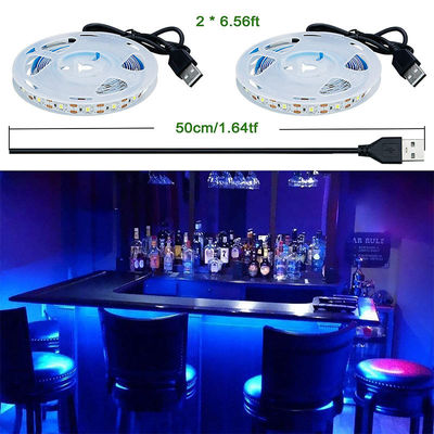 5V 8mm 120LEDs Blue LED Strip Light Electroplate SMD2835 Idéal pour l'intérieur et l'extérieur
