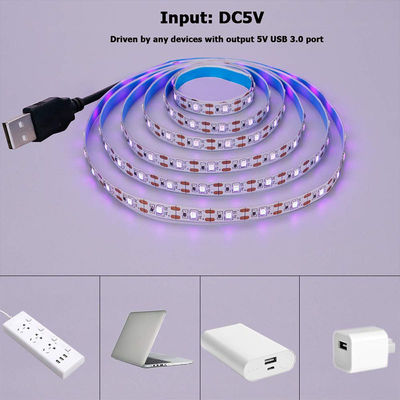 LED Strip Light 5V 8mm 120LEDs pourpre une plaque électroplate coupe pour vos besoins