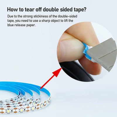 3- 120° Angle du faisceau 5v 120leds 8mm 4000K naturel Une lumière une coupe SMD2835 LED Strip Light