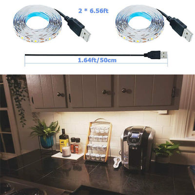 3- 120° Angle du faisceau 5v 120leds 8mm 4000K naturel Une lumière une coupe SMD2835 LED Strip Light