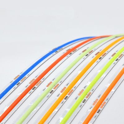 320 LEDs Rouge or jaune glace bleu bleu vert violet couleur flexible COB LED Strip Light