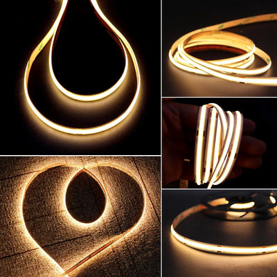 Support Dimmer haute luminosité 8mm10mm 320leds 3000k-6500k COB LED Strip lumière avec 3-