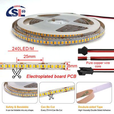 8mm 240leds 6500K Cold White SMD2835 LED Strip Light avec mode commutateur de télécommande