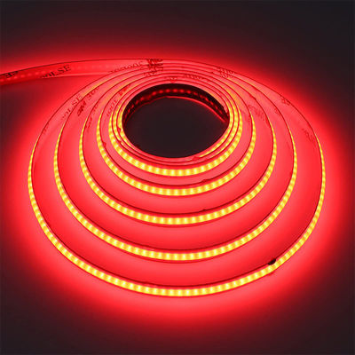 12V Dimmable rouge COB LED Strip Light pour la décoration intérieure et extérieure 8mm 320 LED
