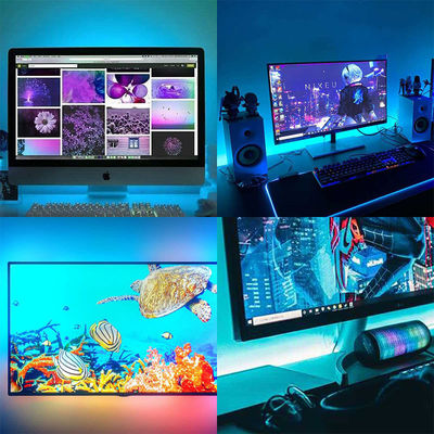12v24v 8mm 320leds Ice-Blue flexible COB LED Strip Light pour l'éclairage et la conception de circuits