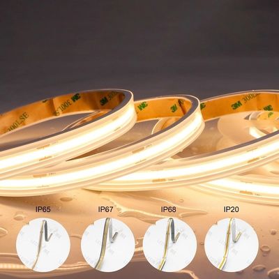 CCT COB Led Strip Light DC12V24V 8mm10mm largeur 608leds 3000K 6500K pour la décoration intérieure