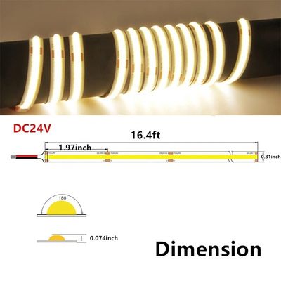 10W/m ou Walt personnalisable par mètre COB LED Strip Light pour cuisine et salon
