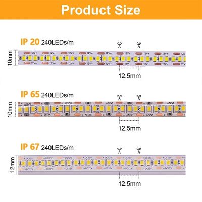 IP67 étanche 12V 24V bande LED Blanc chaud Blanc 2835 120LED/m pour le jardin extérieur