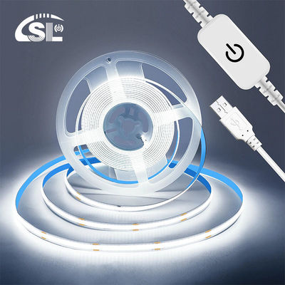 Matériau de cuivre d'entrée 5V DC COB 320LEDs IP20 Ra 90 LED Light Strip pour l'éclairage domestique