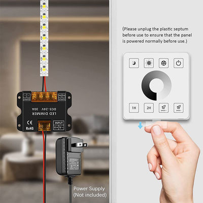 Contrôleur de lumière LED sans fil RF touch panel pour les lumières monochromes bicolores et RVB