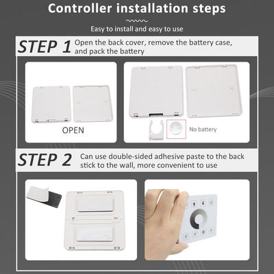 Contrôleur de lumière LED sans fil RF touch panel pour les lumières monochromes bicolores et RVB