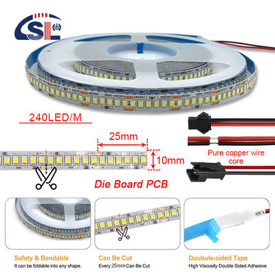 Électroplate 12V/24V 240D 3000 4000k 6000K 2835 Éclairage à bande LED Pour l'éclairage des miroirs